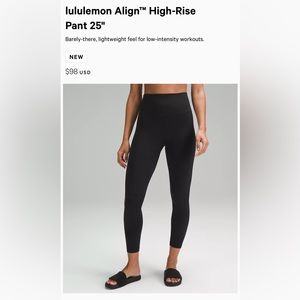 Lululemon Align 25” Black 2
